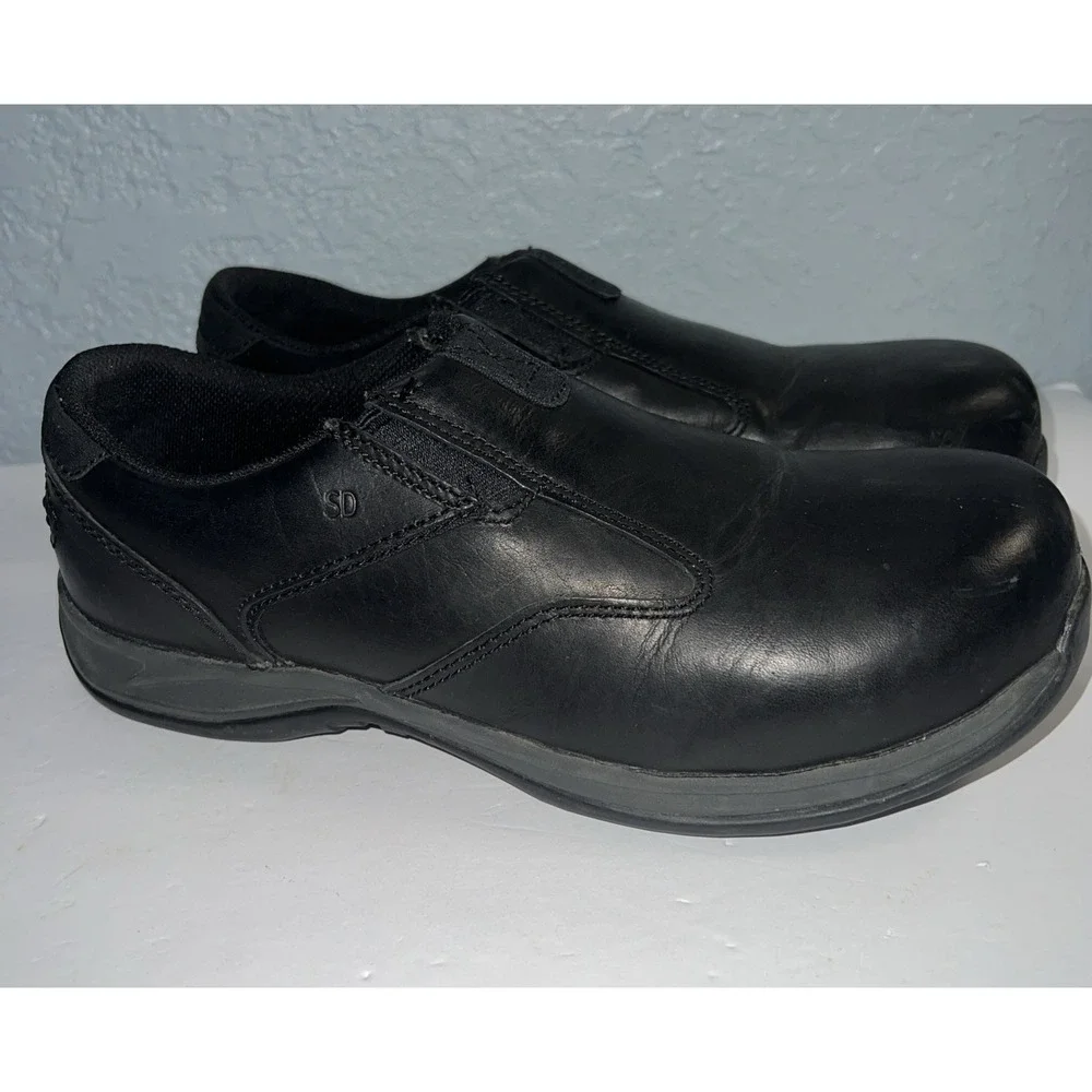 Red Wing‎ Comfort Safety Toe Slip-On Black Leather Work Shoes Men's Size 8D